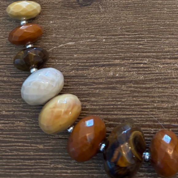 ✨ Vintage Boho Chunky Acrylic Bead Necklace & Bracelet Set | Fall Golden Tones ✨ - Picture 8 of 8